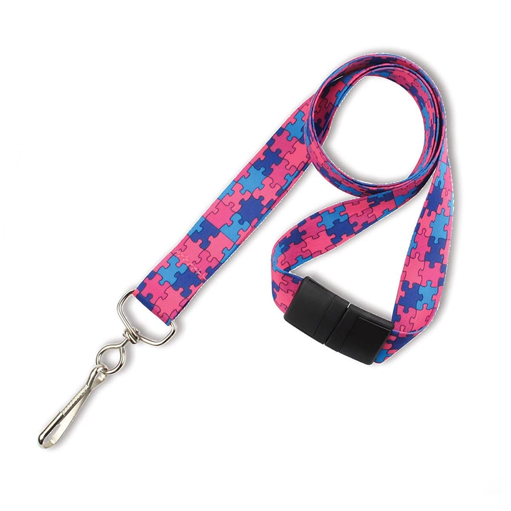 Lanyard with metal hook and neck safety break away